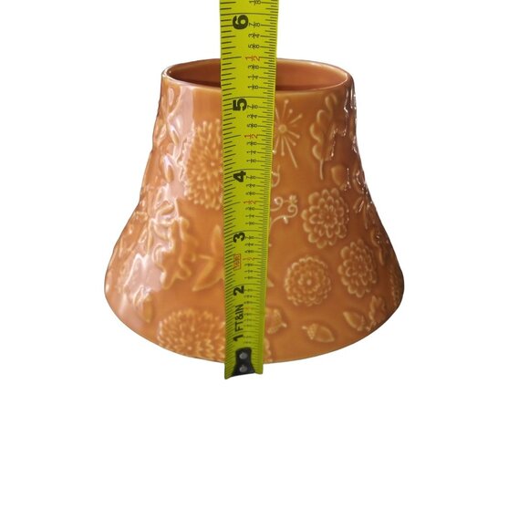 Hallmark Coral Orange Harvest Leaves and Acorns Fall Candle Shade Topper - Picture 8 of 8